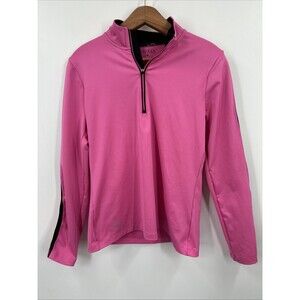 Lauren Ralph Lauren Top Medium Pink 1/2 Zip Golf Walking Long Sleeve